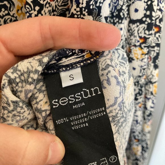 Sessùn Misia Viscose Crepe Blouse Size S Floral Print - Picture 4 of 4